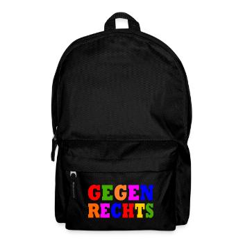 Gegen rechts - Rucksack - Schwarz - Vorne