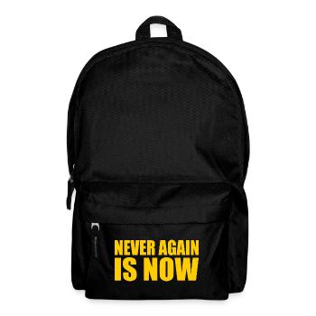 Never again is now - Rucksack - Schwarz - Vorne