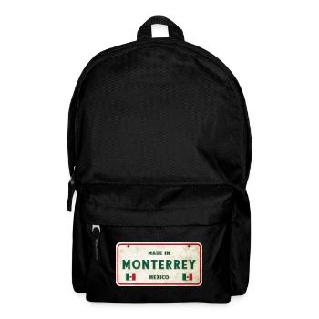 Monterrey Mexiko Vintage Schild Design - Rucksack - Schwarz - Vorne