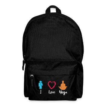 Ich liebe Yoga - Rucksack - Schwarz - Vorne