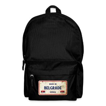 Belgrade Serbia vintage sign - Backpack - black - Front