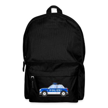 Voiture de police en bleu et argent - Sac à dos - noir - Devant