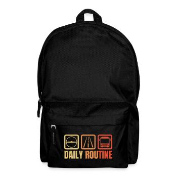 Busfahrer Tagesablauf - Rucksack - Schwarz - Vorne