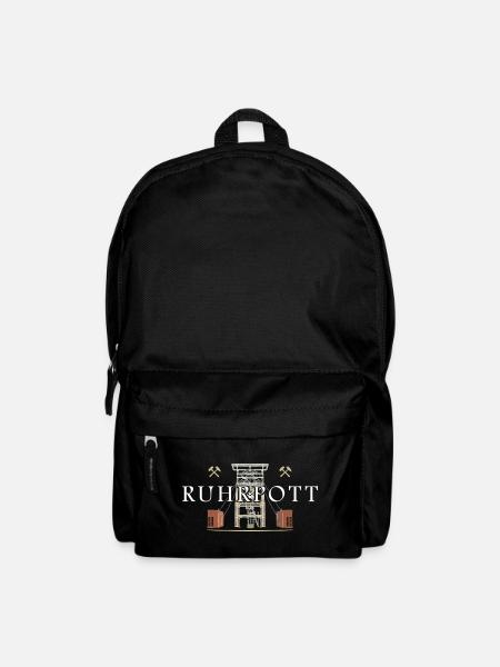Ruhrpott, Ruhrgebiet Handzeichnung Zeche Gneisenau - Rucksack - Schwarz