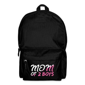 Mama von 2 Jungs mit Herz Motiv - Rucksack - Schwarz - Vorne