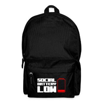 Batterie social faible geek - Sac à dos - noir - Devant