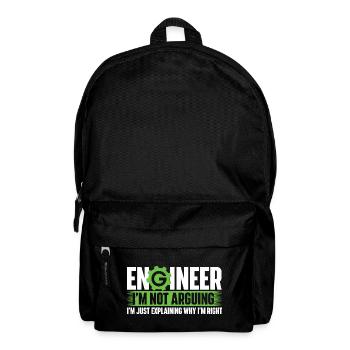 L'ingénieur n'argumente pas, il explique simplement pourquoi j'ai raison - Sac à dos - noir - Devant