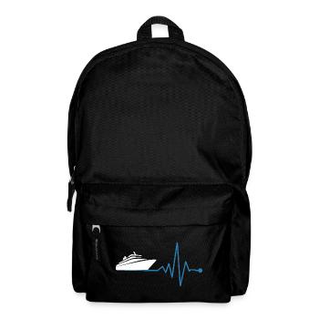 Yacht et battement de cœur - Sac à dos - noir - Devant