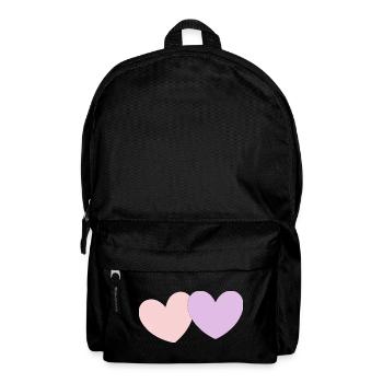 Cadeau pastel en cœur pour la Saint-Valentin - Sac à dos - noir - Devant