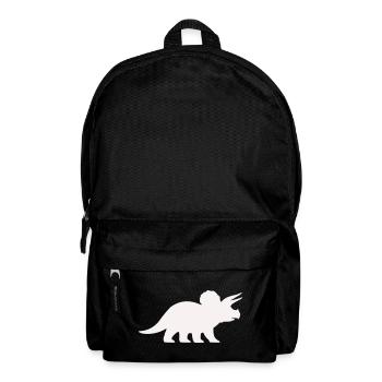 Silhouette du Tricératops – Dino minimaliste - Sac à dos - noir - Devant