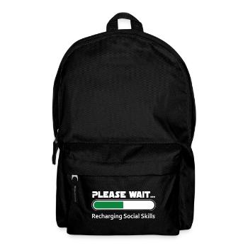 Introvertierter Aufbau sozialer Fähigkeiten – Dunkler BG - Rucksack - Schwarz - Vorne