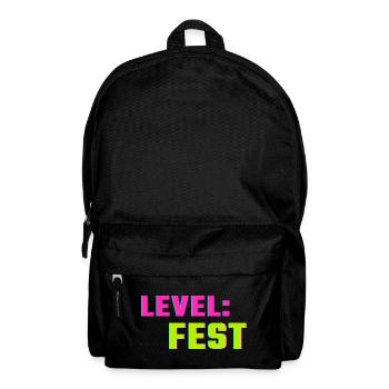Level Fest Shirt – Spring Festival Gaming Style Fest - Backpack - black - Front