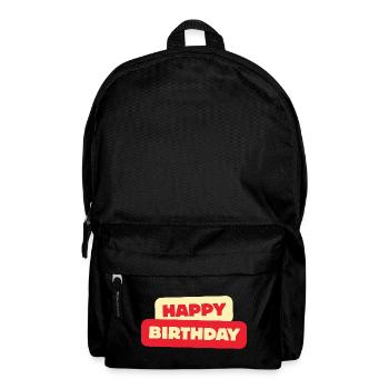 Happy Birthday - Rucksack - Schwarz - Vorne