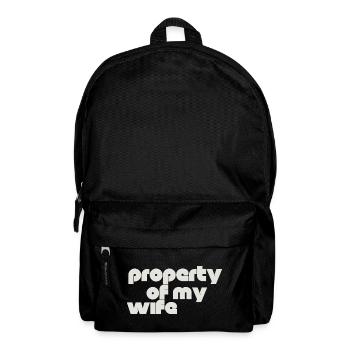 Eigentum meiner Frau - Rucksack - Schwarz - Vorne
