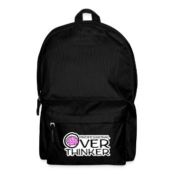 Professional Overthinker Lustig Grübeln Angst Logo - Rucksack - Schwarz - Vorne