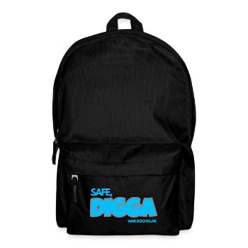 SAFE. DIGGA, WAR DOCH KLAR. - Rucksack - Schwarz - Vorne