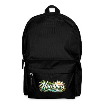 Harmony: Lotusfluss Zen-Muster - Rucksack - Schwarz - Vorne