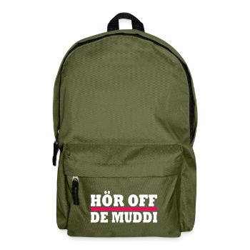 Hör off de muddi - Rucksack - Olivgrün - Vorne