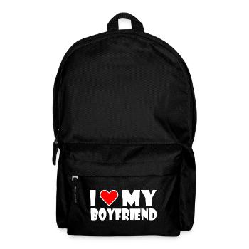I love my boyfriend - Sac à dos - noir - Devant