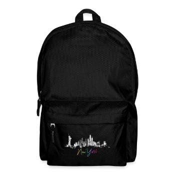 Urban Skyline Watercolor Design New York NYC - Backpack - black - Front