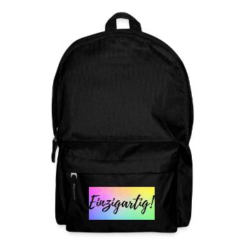 Einzigartig - Rucksack - Schwarz - Vorne