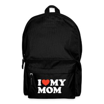 I love my Mom Herz Shirt - Rucksack - Schwarz - Vorne