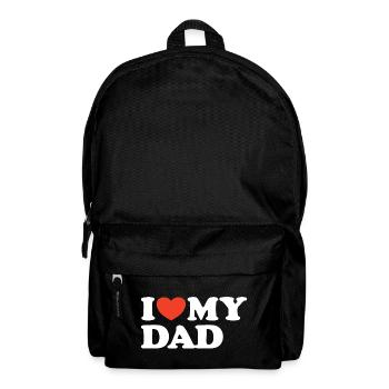 I love my Dad Herz Shirt - Rucksack - Schwarz - Vorne