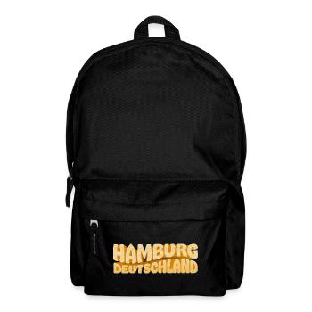 Hamburg Deutschland Punktdesign - Rucksack - Schwarz - Vorne