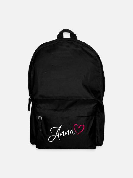 Anna Name Vorname Herz Pink - Rucksack - Schwarz