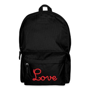 HEART. HEARTS. VALENTINE'S DAY. LOVE. LOVE. COUPLE. - Backpack - black - Front