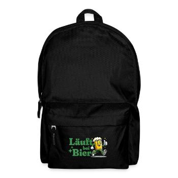 Läuft bei Bier - Rucksack - Schwarz - Vorne