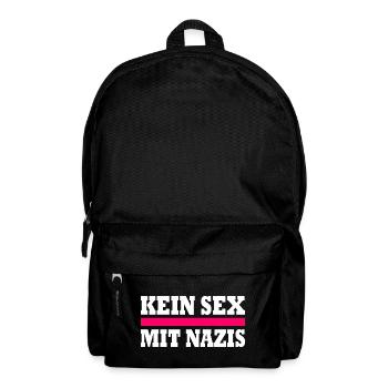 kein sex mit nazis - Rucksack - Schwarz - Vorne