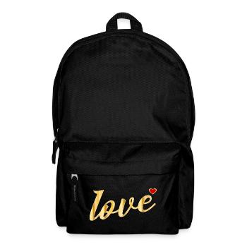 LOVE HEART MESSAGE - Backpack - black - Front