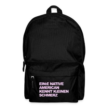 WOKE SATIRE: An Indian knows no pain - Backpack - black - Front