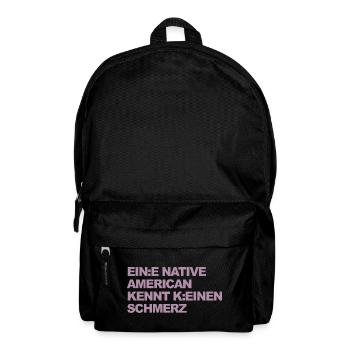 WOKE SATIRE: An Indian knows no pain - Backpack - black - Front