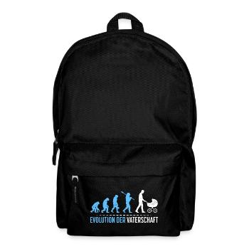 Werdender Vater EVOLUTION DER VATERSCHAFT Lustig - Rucksack - Schwarz - Vorne