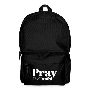 Pray Trust Wait - Backpack - black - Front