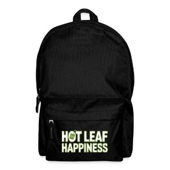 Hot Leaf Happiness Funny Tea Saying For - Backpack - black - Front