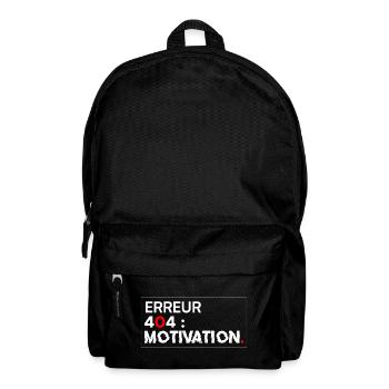 ERREUR 404 Motivation Humour Informatique - Sac à dos - noir - Devant