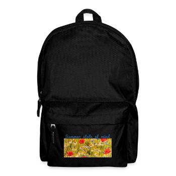 Summer State of Mind Wildflower Meadow Panorama - Backpack - black - Front
