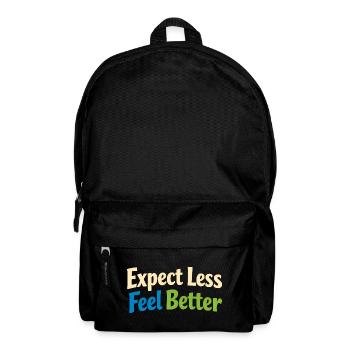Sarcasm – Expect less, feel better – Lu - Backpack - black - Front