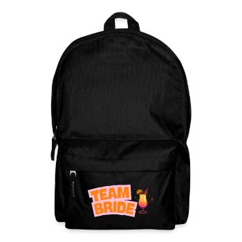 Team Bride - Cocktail - customizable - Backpack - black - Front
