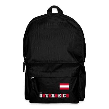 ÖSTERREICH Trikot Look - Flagge Fahne auf Brust - Rucksack - Schwarz - Vorne
