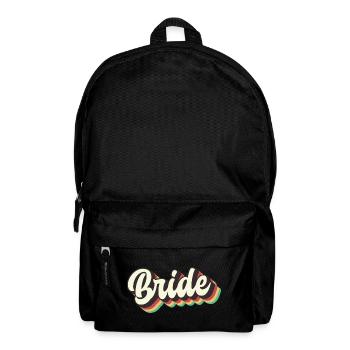 Retro Bride Future Mrs, Bachelorette Party Gift - Backpack - black - Front
