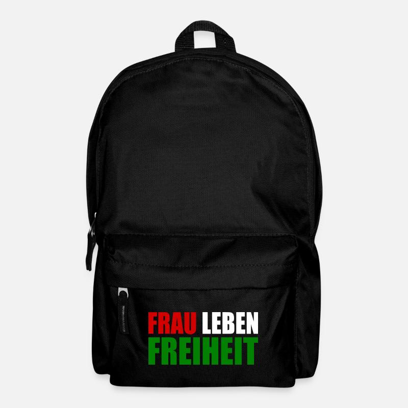 Frau leben freiheit - Rucksack - Schwarz