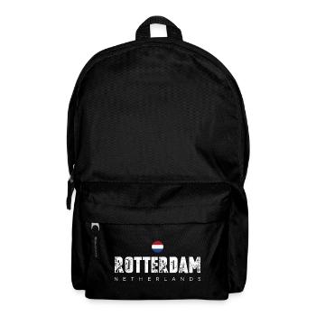 Rotterdam Bold City Emblem - Rucksack - Schwarz - Vorne
