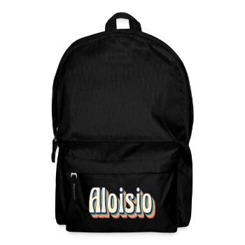 Vintage Retro Aloisio T-Shirt Geschenk T-Shirt - Rucksack - Schwarz - Vorne