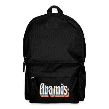 Vintage rétro Aramis T-Shirt T-Shirt idée cadeau - Sac à dos - noir - Devant