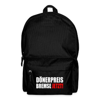 dönerpreisbremse jetzt - Rucksack - Schwarz - Vorne