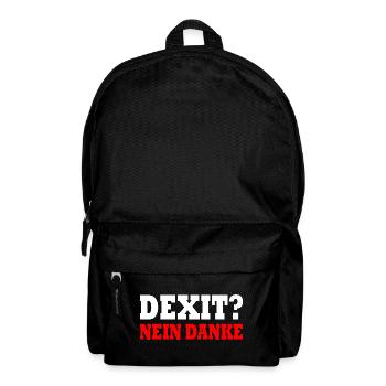 Dexit nein danke - Rucksack - Schwarz - Vorne
